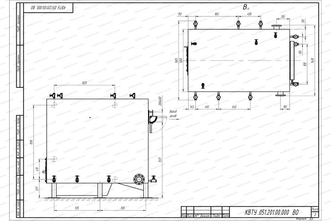 Водогрейный котел 600 кВт угольный с колосниками чертеж