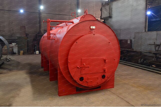 Котел паровой 500 кг пара в час 115 С для влажных дров